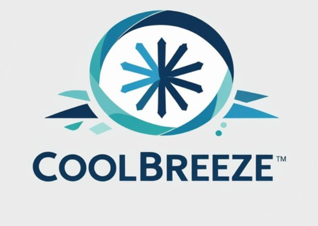 CoolBreeze AC company logo featuring a blue snowflake icon with company name